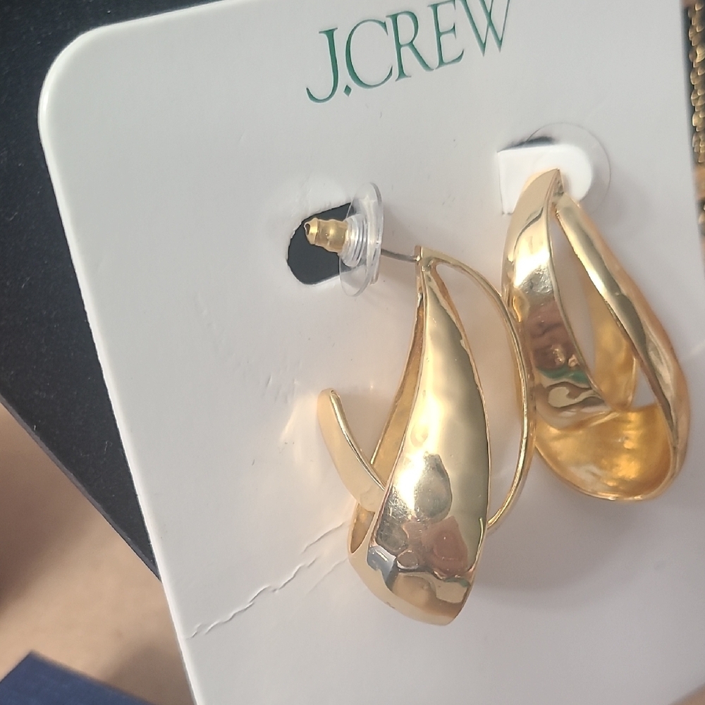 J. Crew Gold Sculptural Earrings - Picture 2 of 3